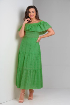 Хлопковое платье TVIN 7630 зеленый