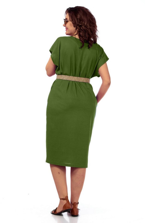Льняное платье INVITE 4054 зеленый