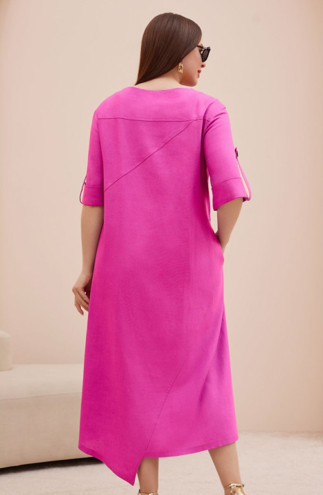 Льняное платье Lissana 4864 фуксия