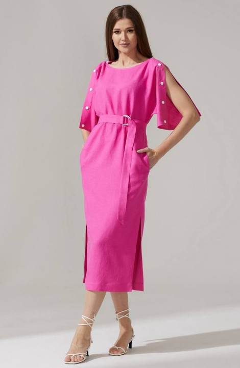 Льняное платье Faufilure С1467 розовый