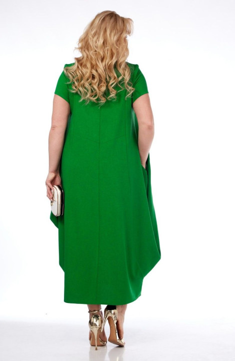 Льняное платье SVT-fashion 570 зеленый