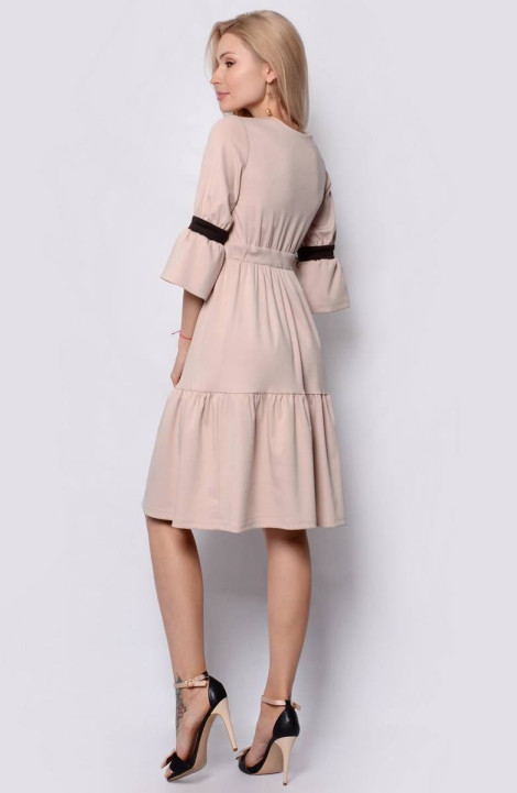 Трикотажное платье Patriciа C14284 песочный,коричневый
