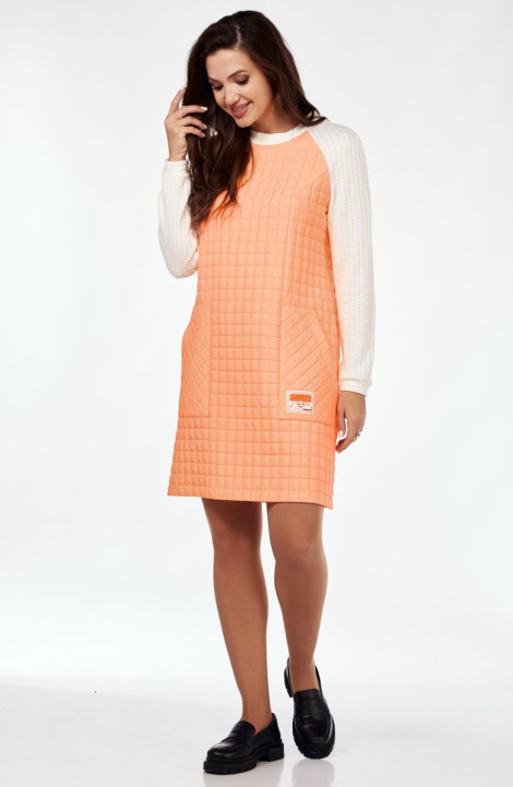 Трикотажное платье Mubliz 119 молочно-оранжевый