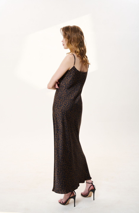 Платье FLAIM 1032.03 черный-коричневый
