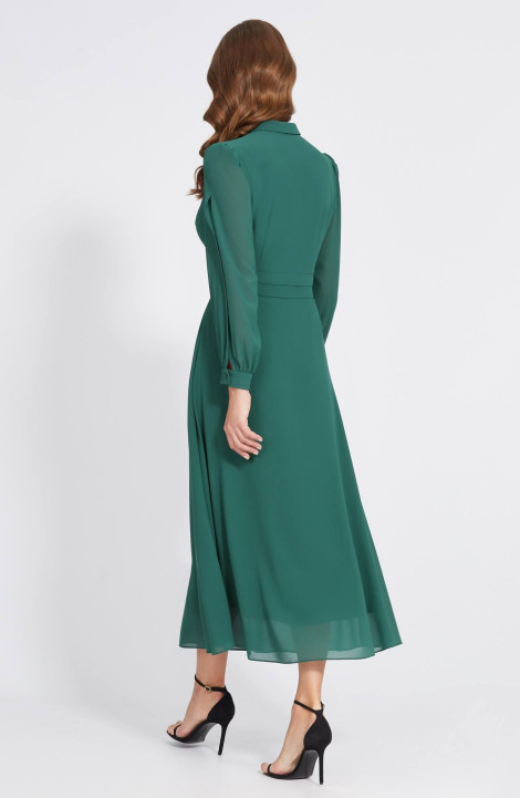 Шифоновое платье Bazalini 4816 зеленый