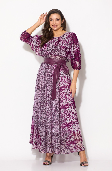 Шифоновое платье Anastasia 1065 фиолетовый