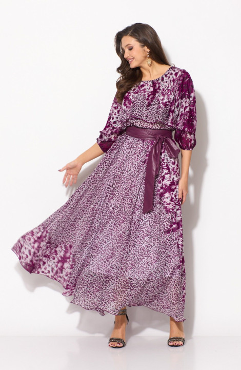 Шифоновое платье Anastasia 1065 фиолетовый