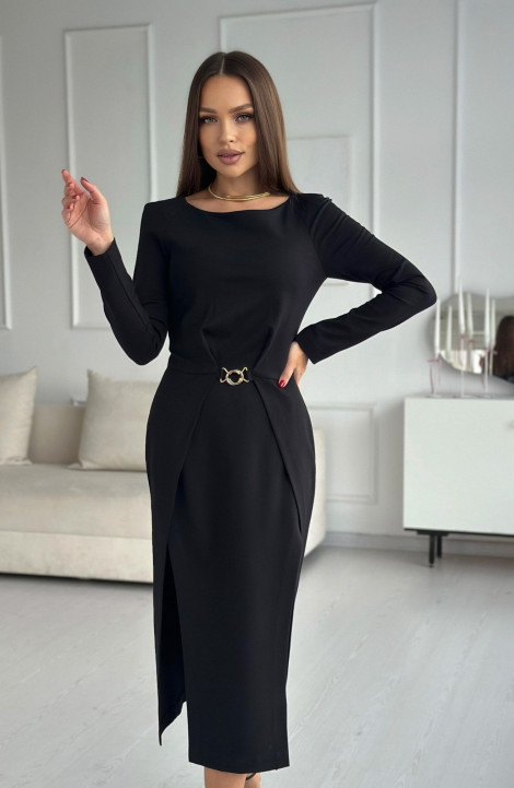 Трикотажное платье Dilana VIP 2020 черный