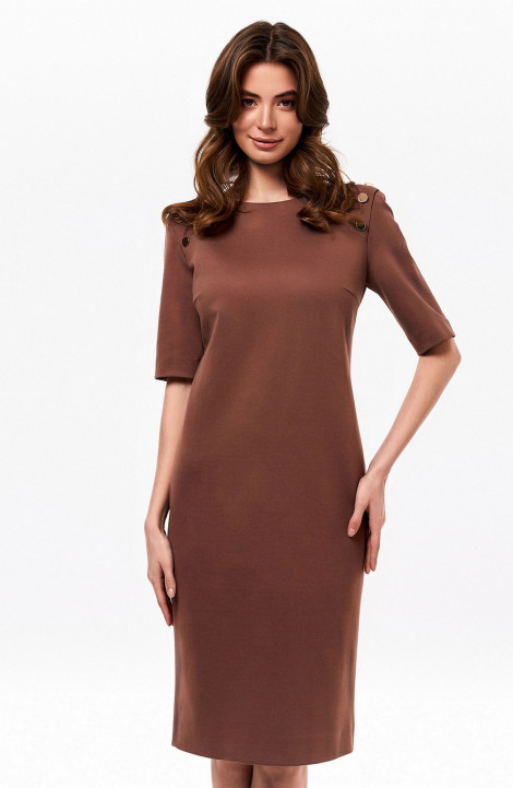 Трикотажное платье KaVaRi 1066.1 коричневый