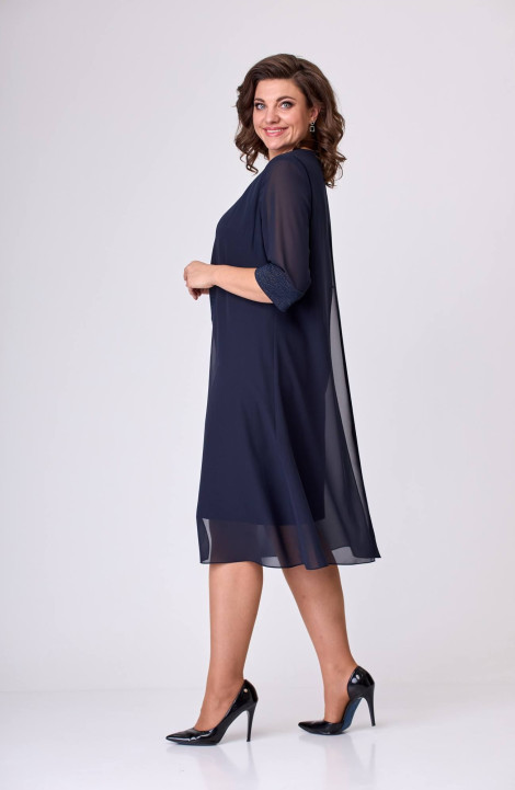 Шифоновое платье Moda Versal П2420 т.синий