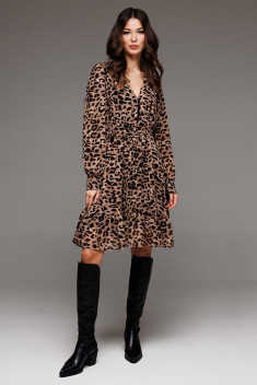 Шифоновое платье Butеr 2737 леопард