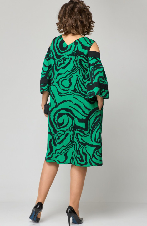 Платье EVA GRANT 7145 зеленый_принт