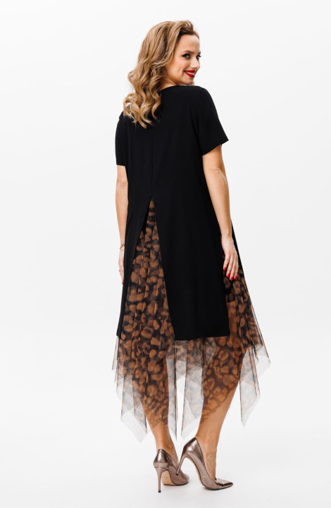 Платье Mubliz 161 черный_леопард