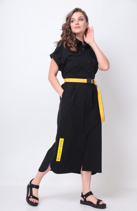 Платье Michel chic 993/2 черный,желтый