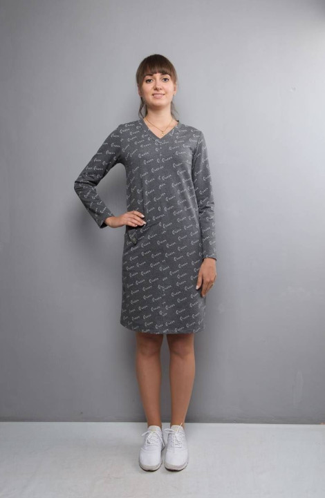 Хлопковое платье Mita ЖМ1013 серый