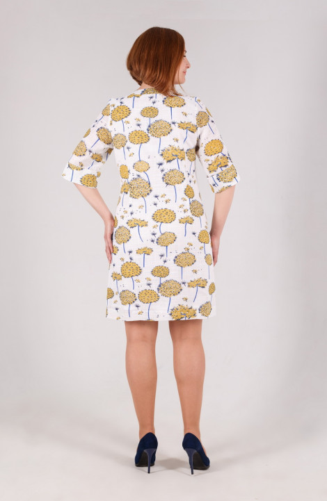 Льняное платье Vita Comfort 17c2-421 горчица