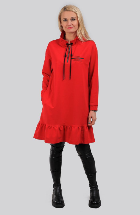 Трикотажное платье MadameRita 1254 красный