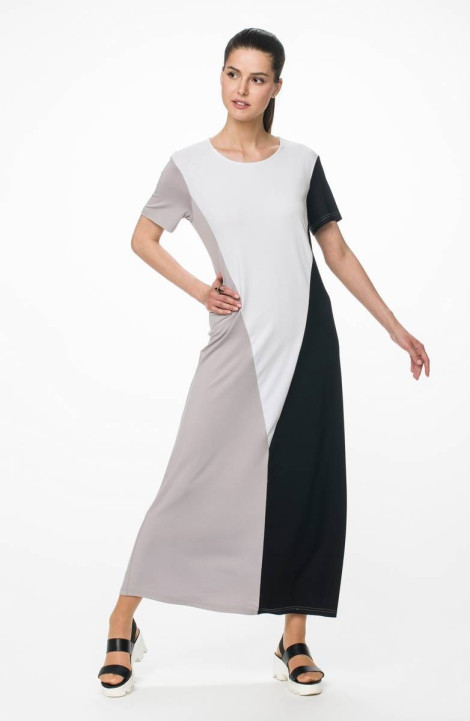 Трикотажное платье Stilville 19С1538 серый