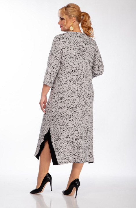 Трикотажное платье Michel chic 2073 серый-леопард