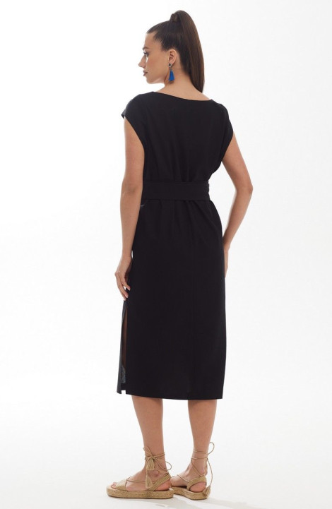 Льняное платье Galean Style 802 черный