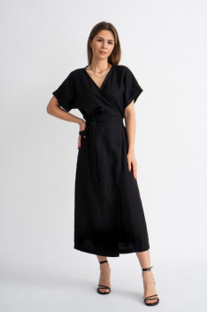 Льняное платье Mirolia 1129 черный