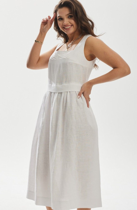 Льняное платье MALI 423-011 белый