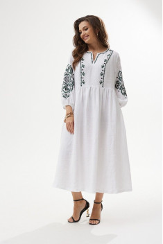 Льняное платье MALI 423-032 белый