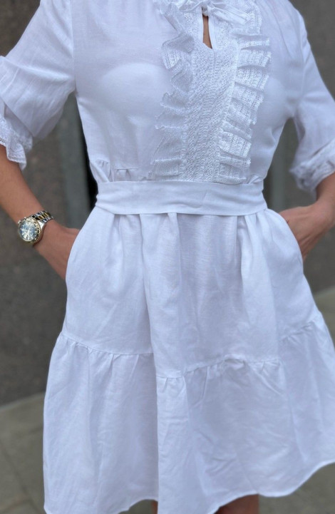 Льняное платье Pavlova 074 белый