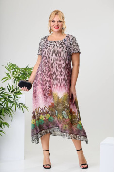 Шифоновое платье Romanovich Style 1-1332 розовый