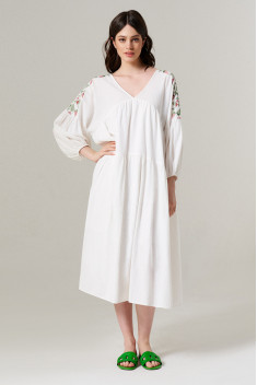 Хлопковое платье Панда 145580w белый