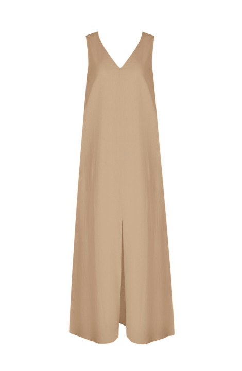 Льняное платье Elema 5К-12520-1-164 бежевый