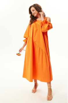 Хлопковое платье Mislana С937 оранжевый