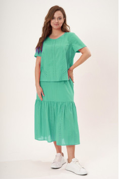 Хлопковое платье Fantazia Mod 4546 зеленый