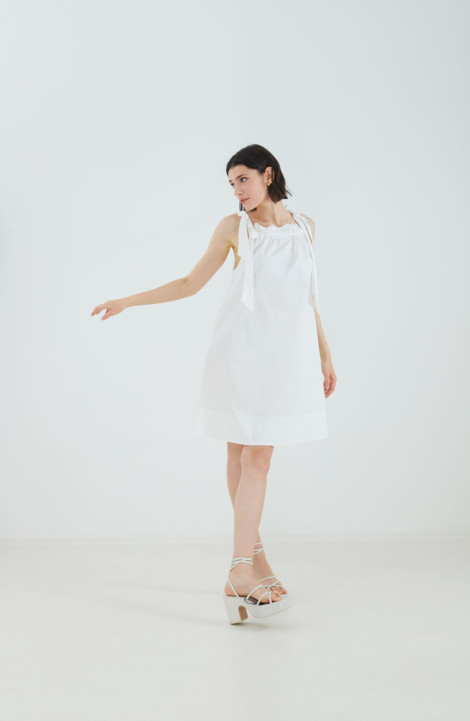 Хлопковое платье Elema 5К-12611-1-164 белый