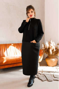 Трикотажное платье Romanovich Style 1-2586 черный