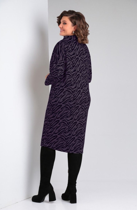 Трикотажное платье VOLNA 1315 фиолетовый