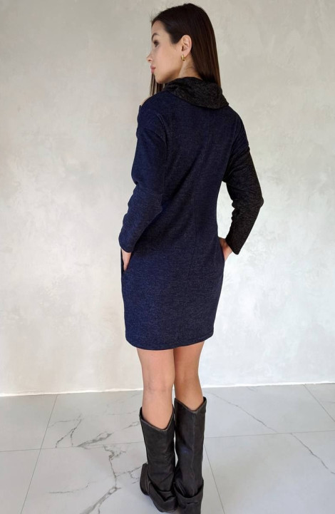 Трикотажное платье Patriciа C15255 темно-синий,черный