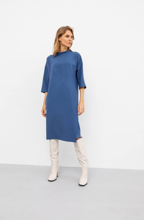 Трикотажное платье VIZANTI 9349 синий