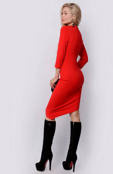 Трикотажное платье Patriciа C14828 красный