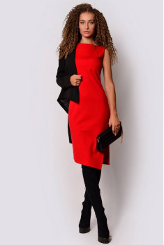 Трикотажное платье Patriciа F15103 красный