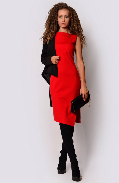 Трикотажное платье Patriciа F15103 красный