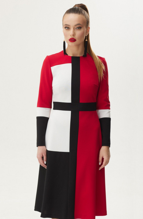 Трикотажное платье Galean Style 789 красный