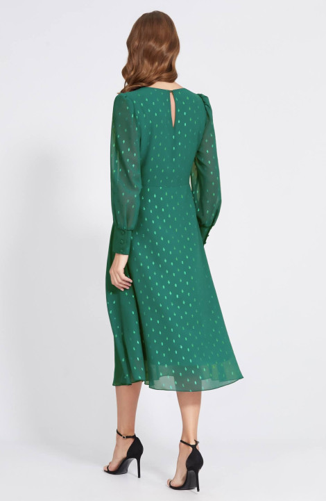 Шифоновое платье Bazalini 4829 зеленый