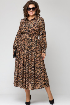 Платье EVA GRANT 7303 леопард