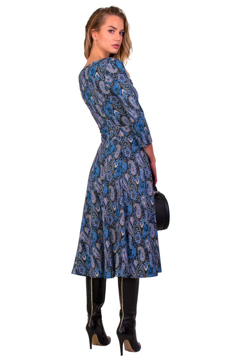 Трикотажное платье F de F 2355 синий, черный, голубой