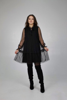 Платье Svetlana-Style 1696 черный+горошек