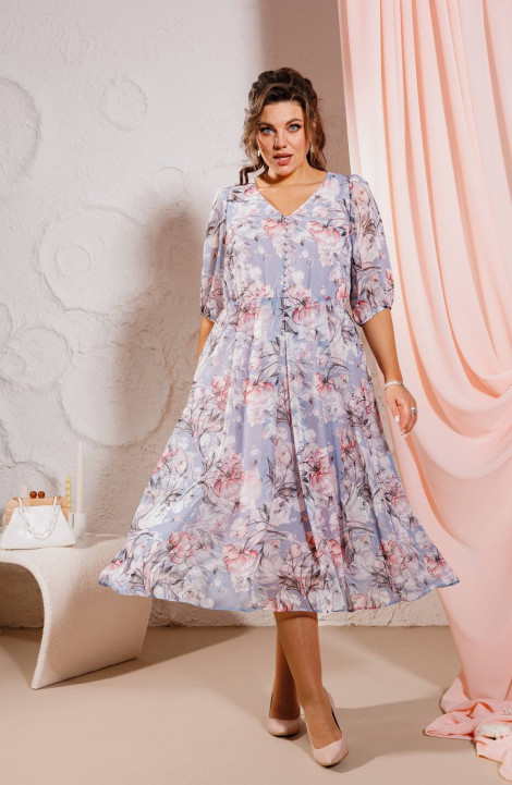 Шифоновое платье Romanovich Style 1-2635 голубой
