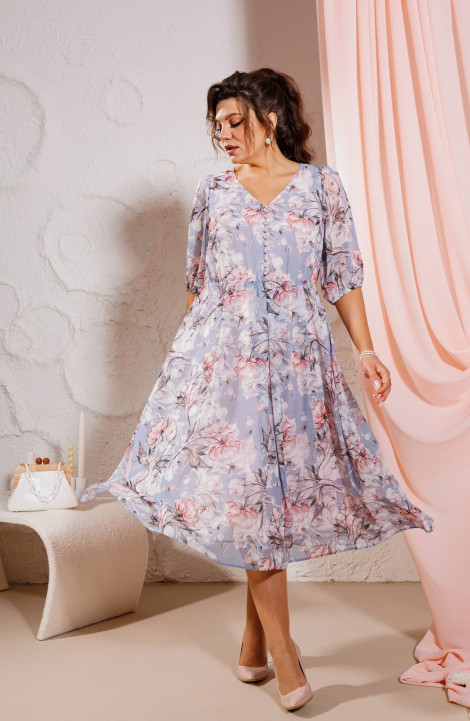 Шифоновое платье Romanovich Style 1-2635 голубой