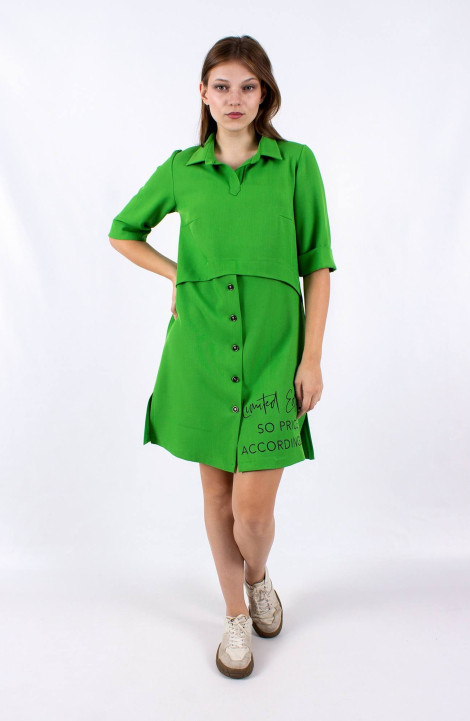 Хлопковое платье Mita ЖМ1183 зеленый
