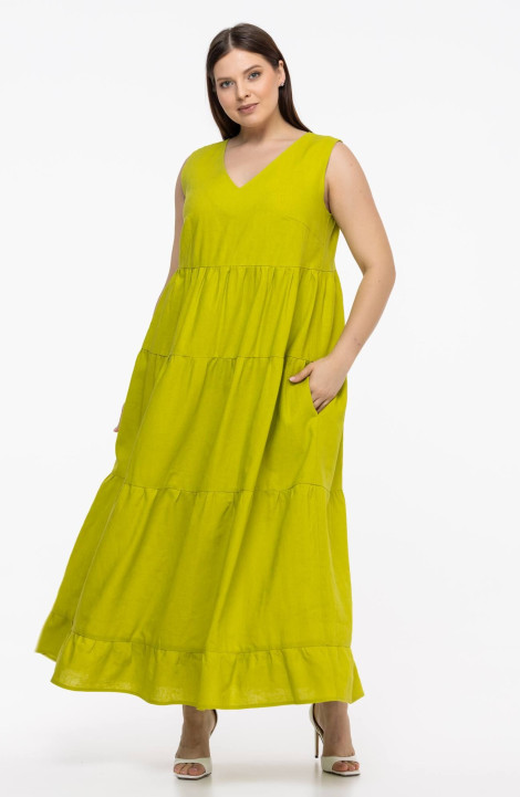 Платье Avila 0959 желто-зеленый